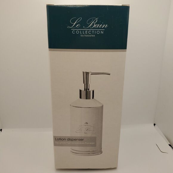 New Kassatex ALB-LD-W Le Bain PORCELAIN Lotion Dispenser , White *GENUINE*  NWT - Picture 5 of 9